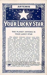 Artemis, Lucky Star Non Postcard Backing Unused 