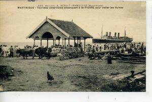 VINTAGE FRANCE POSTCARD MARTINIQUE ST. PIERRE SHIP DOCK 1910