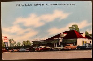 Vintage Postcard 1950s Family Table, Wareham, Cape Cod, Massachusetts (MA)