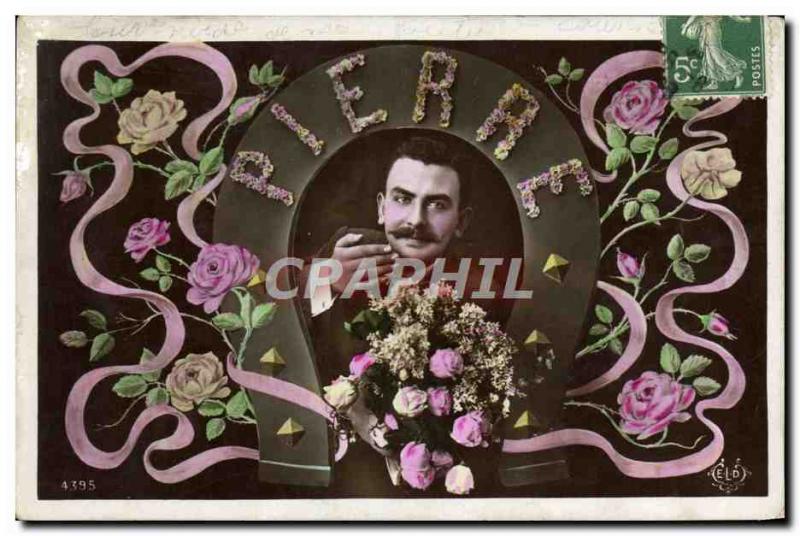 Old Postcard Fancy Surname Pierre Horseshoe