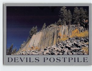 Postcard Devils Postpile National Monument, Mammoth Lakes, California