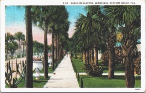 USA Ocean Boulevard Seabreeze Daytona Beach Florida Vintage Postcard 05.25