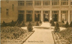 Casa Del Rey Santa Cruz California South Court Souvenir C-1910 Postcard 20-8564