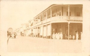 Colon Panama Street Scene US Sailors Real Photo Postcard AA68110