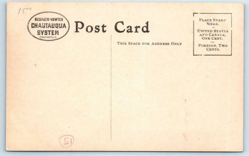 Musician THAVIU and HIS BAND 1911 Redpath-Vawter CHAUTAUQUA SYSTEM  Postcard