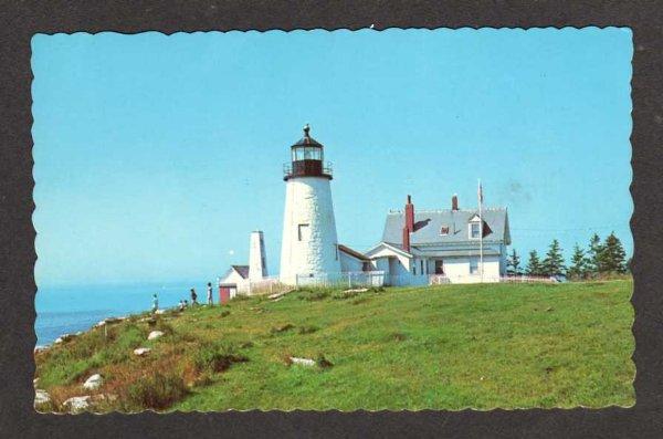 ME PEMAQUID Point Lighthouse MAINE Postcard PC