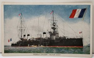 French Navy Armored Cruiser The Victor Hugo Ship Postcard F3