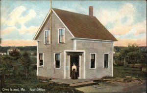 ORRS ISLAND ME Old Time Post Office c1910 Postcard 