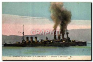 Old Postcard Boat War Ernest Renan first class cruiser