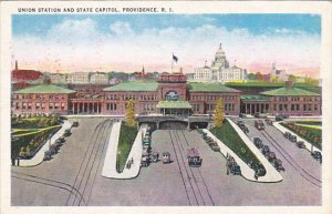 Rhode Island Providence Union Station and State Capitol