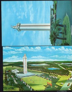 (2) Florida ~ CLERMONT Citrus Observation Tower on U.S. Highway 27 1950s-1970s