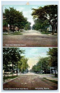 c1910 River View North Second South Lawrence Wichita Kansas KS Vintage Postcard