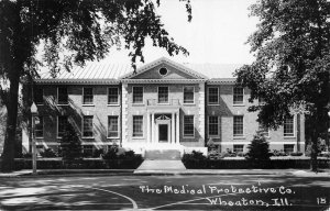 RPPC THE MEDICAL PROTECTIVE CO. WHEATON ILLINOIS REAL PHOTO POSTCARD 1937