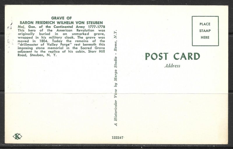 New York, Steuben - Grave Of Baron Von Steuben - [NY-003]