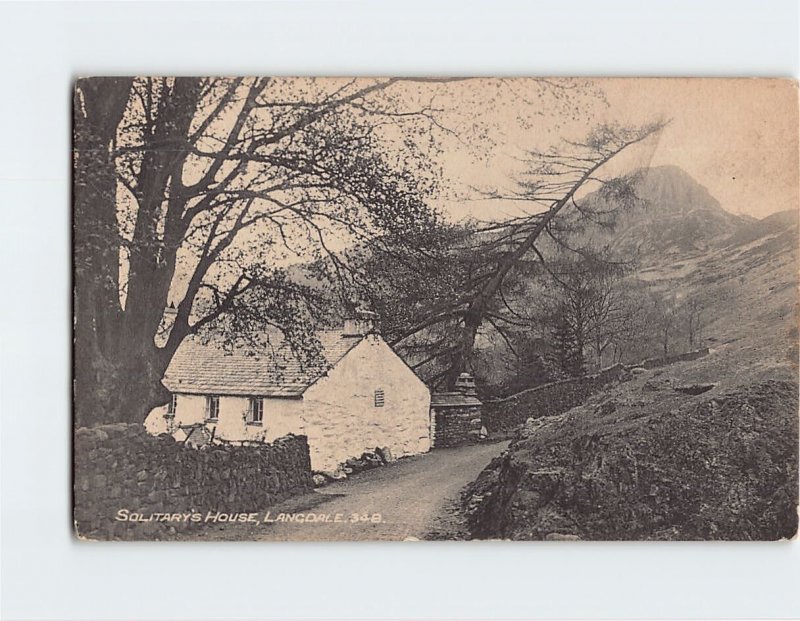 Postcard Solitary's House, Langdale, England