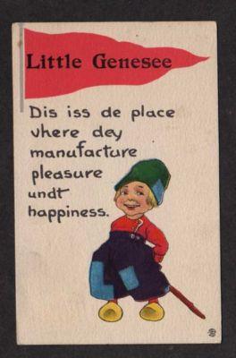 NY LITTLE GENESEE NEW YORK Banner  Dutch Boy Pennant PC