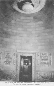 J71/ Put-In-Bay Ohio Postcard c1910 Interior Pewrry Monument Rotunda 54