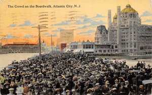 The Crowd on the Boardwalk in Atlantic City, New Jersey