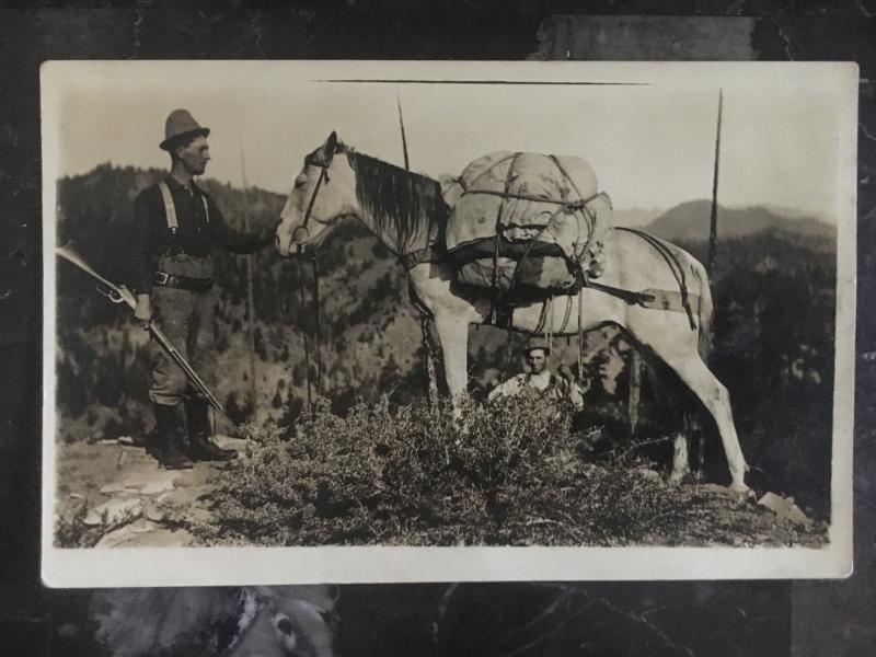 Mint Canada RPPC Postcard Miner Prospector with Donkey Canada