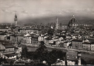 Vintage Postcard Real Photo Panorama di Firenze Centro Visto dal Piazzale Italy