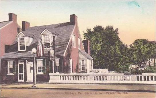 Maryland Frederick Barbara Fritchies House Handcolored Albertype