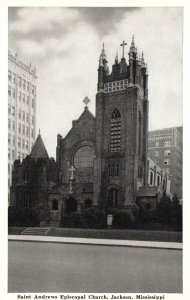 Saint Andrews Cathedral Episcopal Church Jackson Mississippi Vintage Postcard