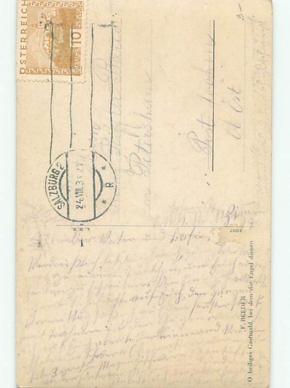 Old rppc ARTISTIC - ARTWORK DEPICTED Nice Postcard AB2147