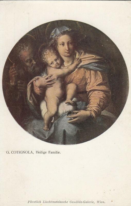 Holy Family by G. Cotignola postcard