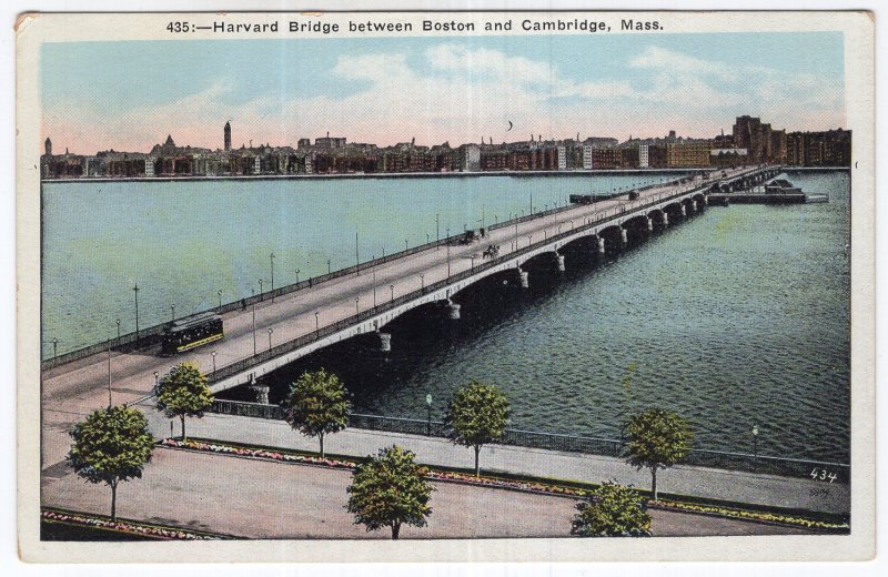 Harvard Bridge between Boston and Cambridge, Mass