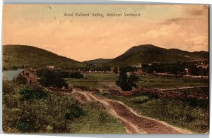 View Overlooking West Rutland Valley, Western VT Vintage Postcard F49