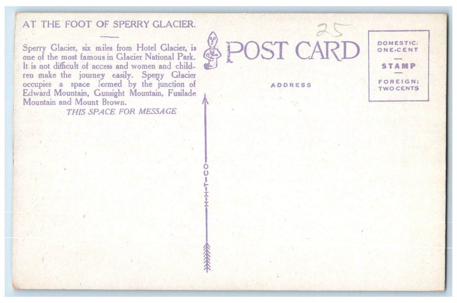 1940 At The Foot Sperry Glacier National Park Gunsight Mountain Montana