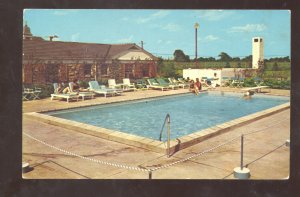 JOLIET ILLINOIS ROUTE 66 MANOR MOTEL SWIMMING POOL ADVERTISING POSTCARD ILL.