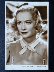 Actress Portrait MIRIAM HOPKINS c1930s RP Postcard by Paramount Pictures