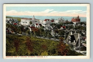 Syracuse NY-New York, Birds Eye View Syracuse University, Vintage Postcard