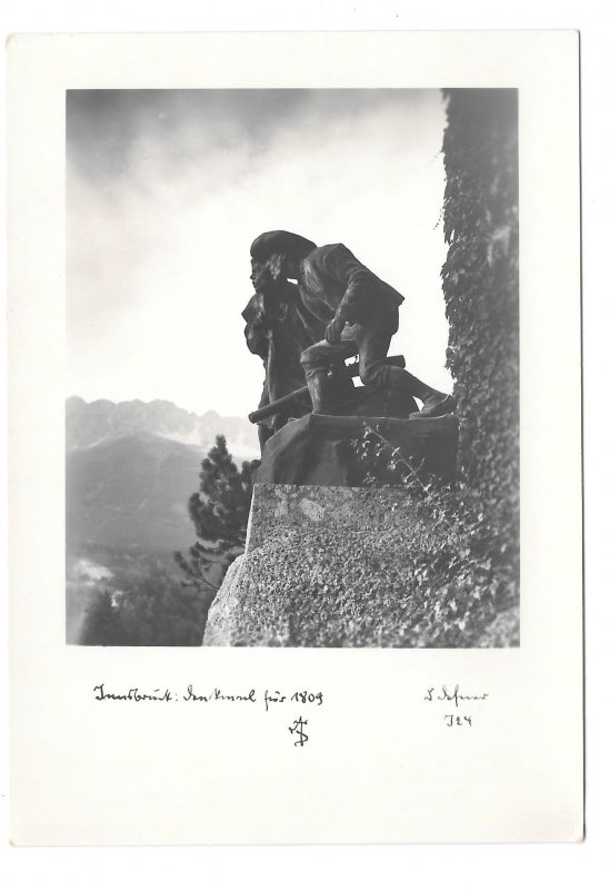 RPPC Austria Innsbruck War Memorial Denkmal fur 1809 A Defner 4X6 Postcard