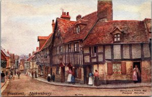 Vtg 1906 Frankwell Shrewsbury Street Scene Shropshire England Postcard