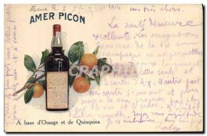 Old Postcard Advertisement Amer Picon A base & # 39orange and Cinchona