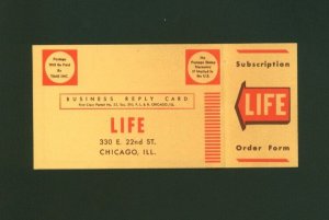 LIFE Magazine Subscription Order Form From 1941