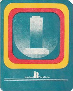 GERMANY BERLIN INTERHOTEL STADT BERLIN VINTAGE LUGGAGE LABEL