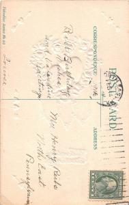D80/ Valentine's Day Love Holiday Postcard 1916 North East Penn Art Nouveau 1