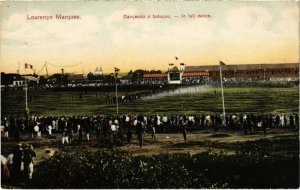 PC CPA MOZAMBIQUE, LOURENCO MARQUES, DANCANDO O BATUQUE, POSTCARD (b20814)