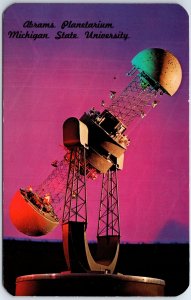 VINTAGE POSTCARD THE ABRAMS PLANETARIUM MICHIGAN STATE UNIVERSITY EAST LANSING