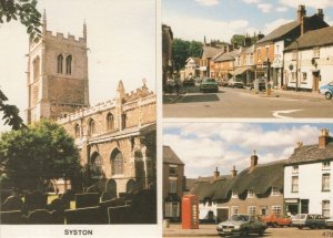 Syston Leicester Shops BT Phone Box 1980s Leicester Postcard