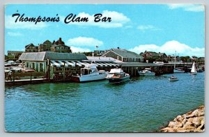 Thompson Brothers Clam Bar  Cape Cod  Massachusetts  Postcard