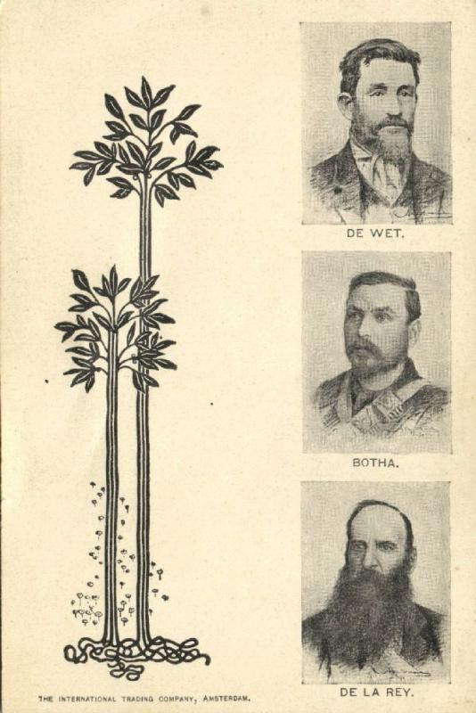 BOER WAR, Boer Generals De Wet, Botha and De la Rey (1899)