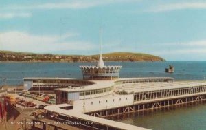 Isle Of Man Sea Terminal Douglas Postcard + 1950s Cycle Races Race Postmark