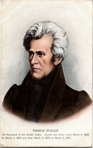 President Andrew Jackson Portrait Vintage Postcard, Hugh C. Leighton Set V15