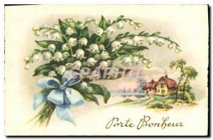 Old Postcard Fantasy Flowers Lily of the valley