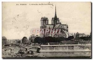 Old Postcard Paris Apse of Notre Dame