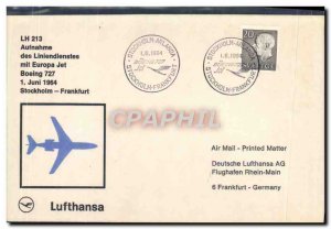 1 Letter Flight Sweden Stockholm Frankfurt June 1, 1964